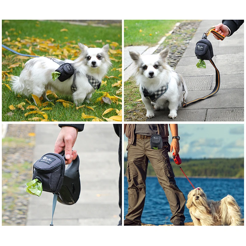 

Portable Pet Puppy Cat Pick Up Poop Bag Dispenser Dog Poop Waste Holder Outdoor Garbage Organizer new