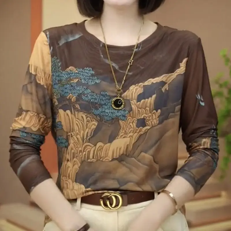 Женские сетчатые футболки из нейлона и полиэстера