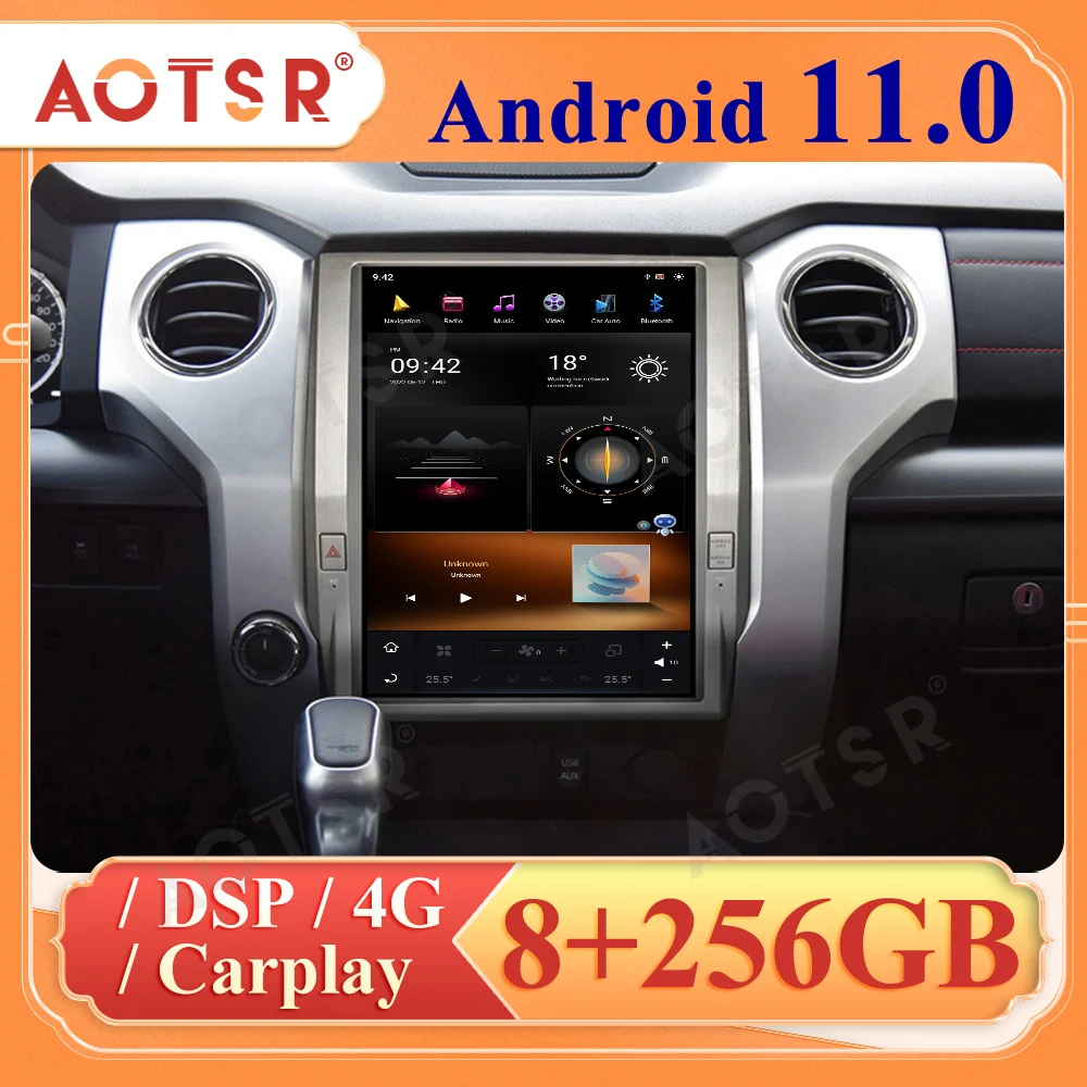 

Android11 For Toyota Tundra 2014-2017 Car Multimedia Radio Stereo Player Big Screen GPS Navi Head Unit Qualcomm Snapdragon