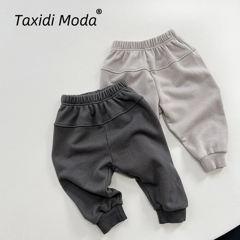 

Cotton Spliced 2023 Spring Autumn New Kids Pants Casual Boys Sweatpants Sports Trousers Toddler Wear Children Clothing For 1-8Y