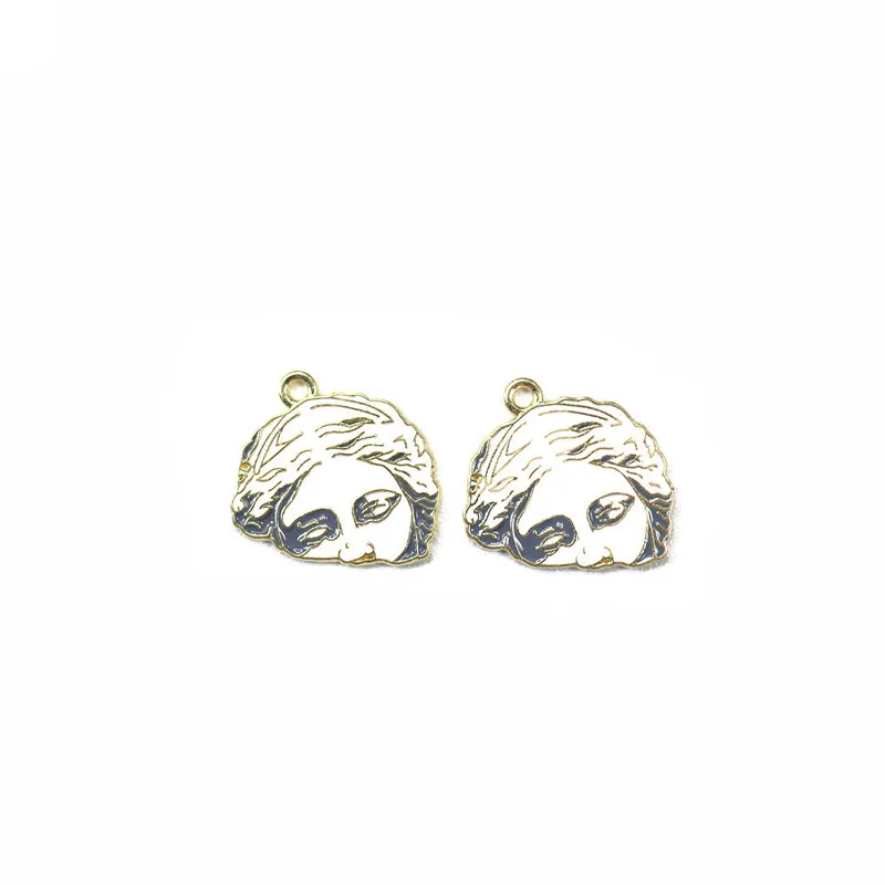 

10 шт./лот эмалевая капля масло Несовершенная Мужская голова портрет Очаровательная подвеска «сделай сам» Изготовление ювелирных изделий «...