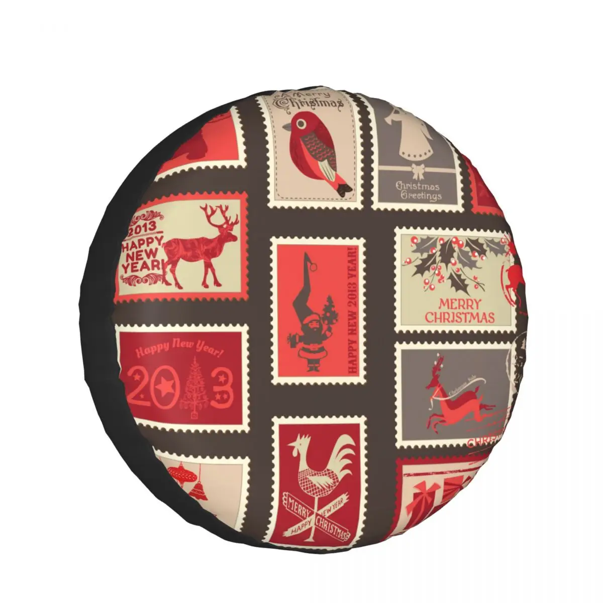 

1pcs Universal Car Spare Tire Covers Case Auto Wheel Tires Vintage Postage Stamps Vehicle Tyre Waterproof Polyester Bag