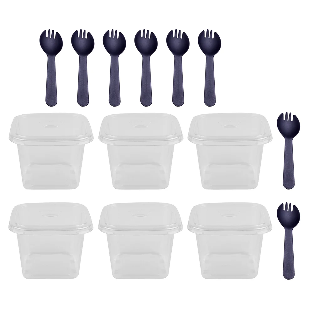 

Cups Dessert Cake Box Lids Containers Mini Boxes Clear Parfait Bowls Mooncake Small Carrier Ice Cupcake Shot Cream Pastry