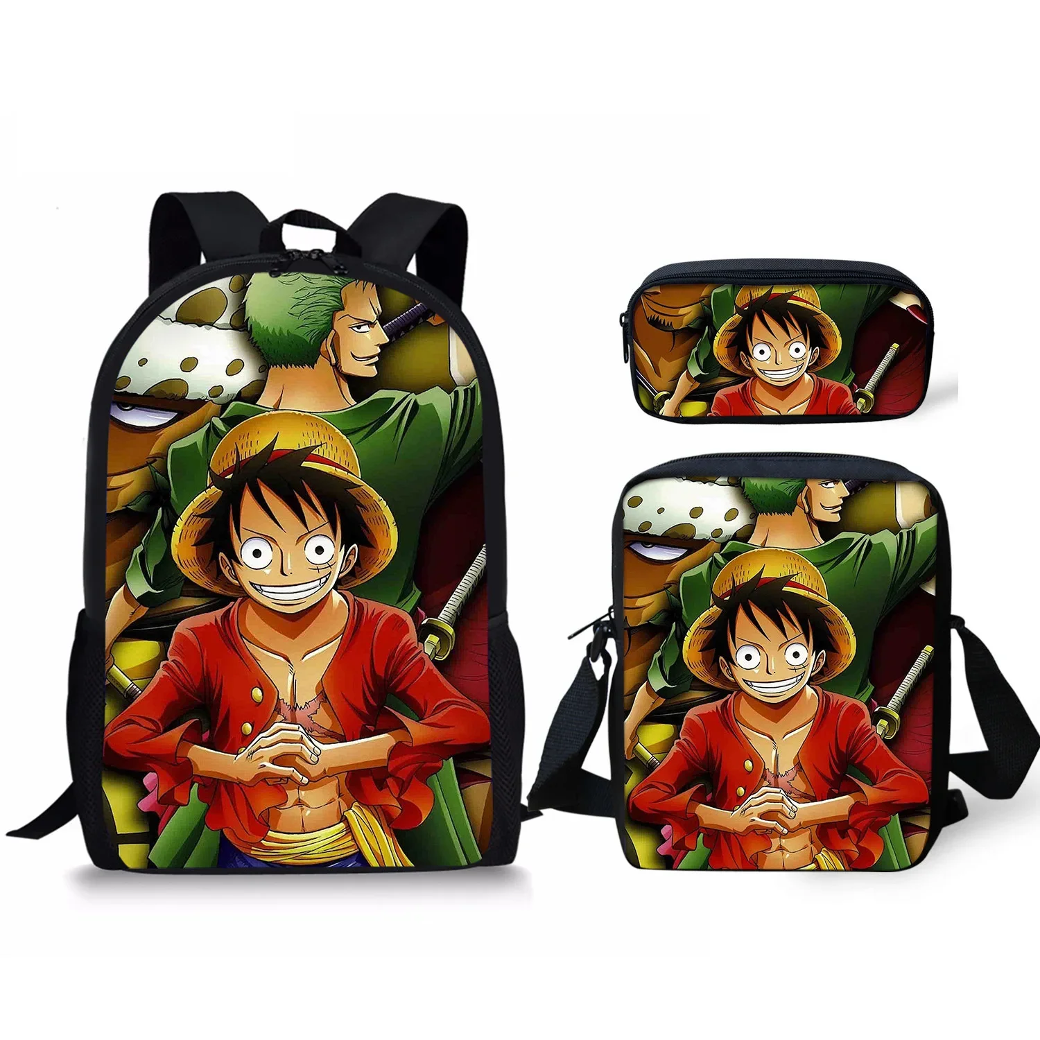 

2023 New Fashion Trend One Piece Anime Backpack Elementary and Middle School Students Boys Girls Anime Cartoon School Bag