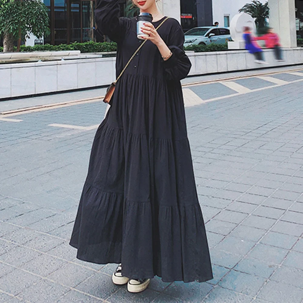 Женская одежда в уличном стиле INS винтажное платье с длинными