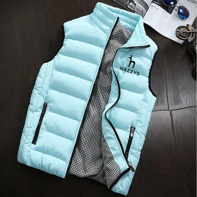 New HAZZYS high-quality men's winter thermal jacket windproof vest jacket fashion trend thickened cotton-padded jacket