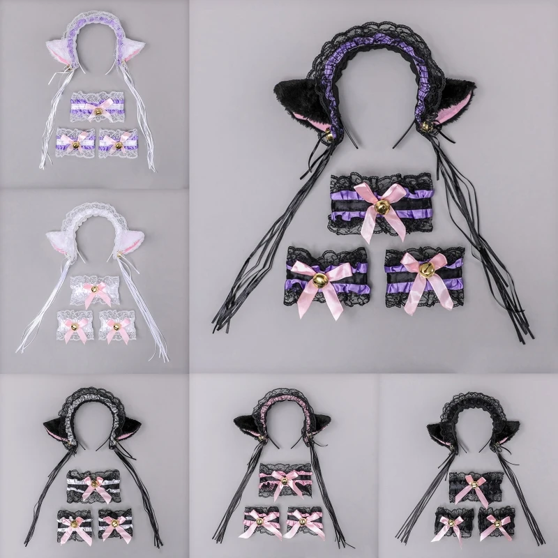 Повязка на голову плюшевая с искусственными ушками для девочек и женщин |