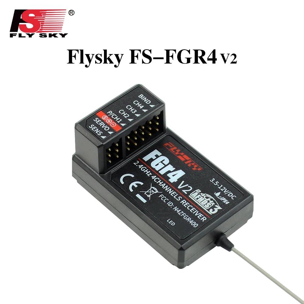 Фото Приемник Flysky FGR4S FS-FGR4S 4-канальный 2.4G с возможностью PPM/IBUS выхода для передатчика Flysky FS-FG4 №2