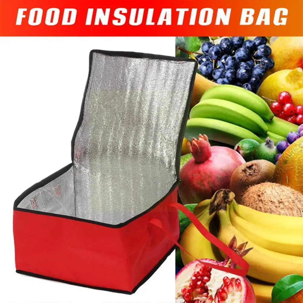 

Waterproof Insulated Bag Cooler Bag Insulation Folding Ice Pizza Thermal Food Bag Bag Portable Delivery Picnic Food Pack Ba E9k5