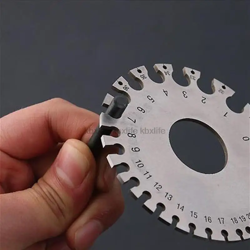 

G3 Thickness Measuring Gauge 0.3125"-0.007" Scale Stainless Steel Round Diameter Gage Tool for Non-ferrous Wire and Metal