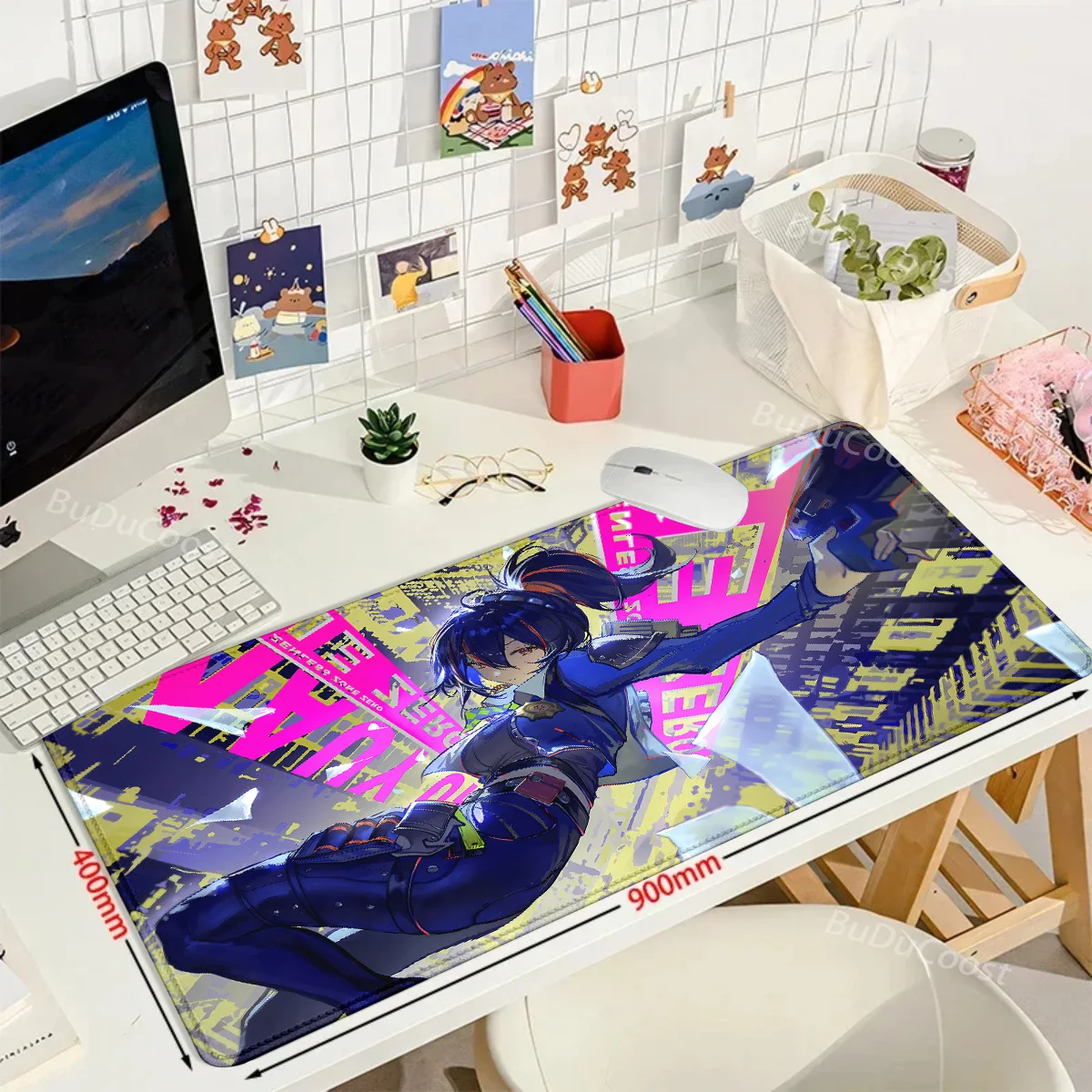 Игры Zenless Zone Zero ZZZ Zhu Yuan Настольный коврик teclado для мыши Высокое разрешение XXL