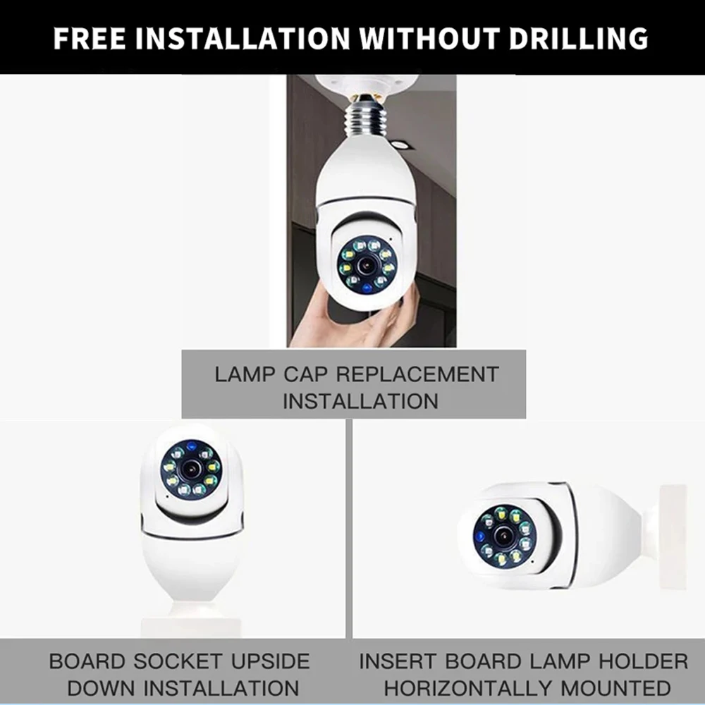HONTUSEC YI IOT 5G 2.4G 4MP Wifi Bulb Camera Color Night Vision Security Camera Two Way Audio Auto Tracking PTZ Baby Monitor images - 6
