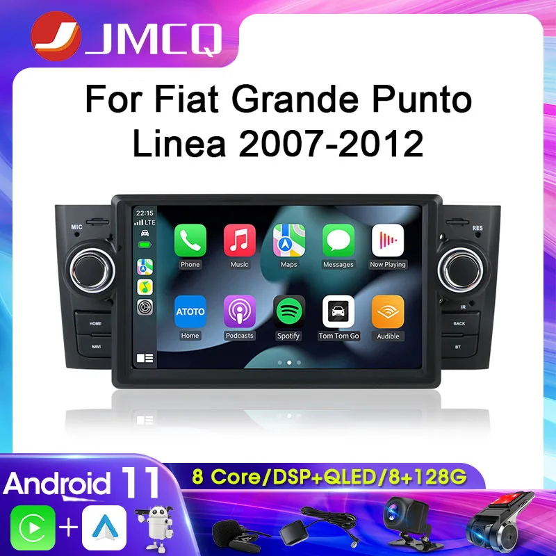 7'' Car Radio For Fiat Grande Punto Linea 2007-2012 Radio Multimedia Player GPS Navigation Carplay Head Unit Android 11