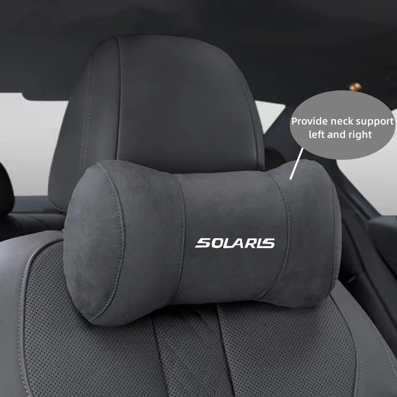 

Car Headrest Neck Protection Pillow Plush Warm Cushion For Hyundai Solaris 2013 2020 2018 2019 2017 Car Accessory