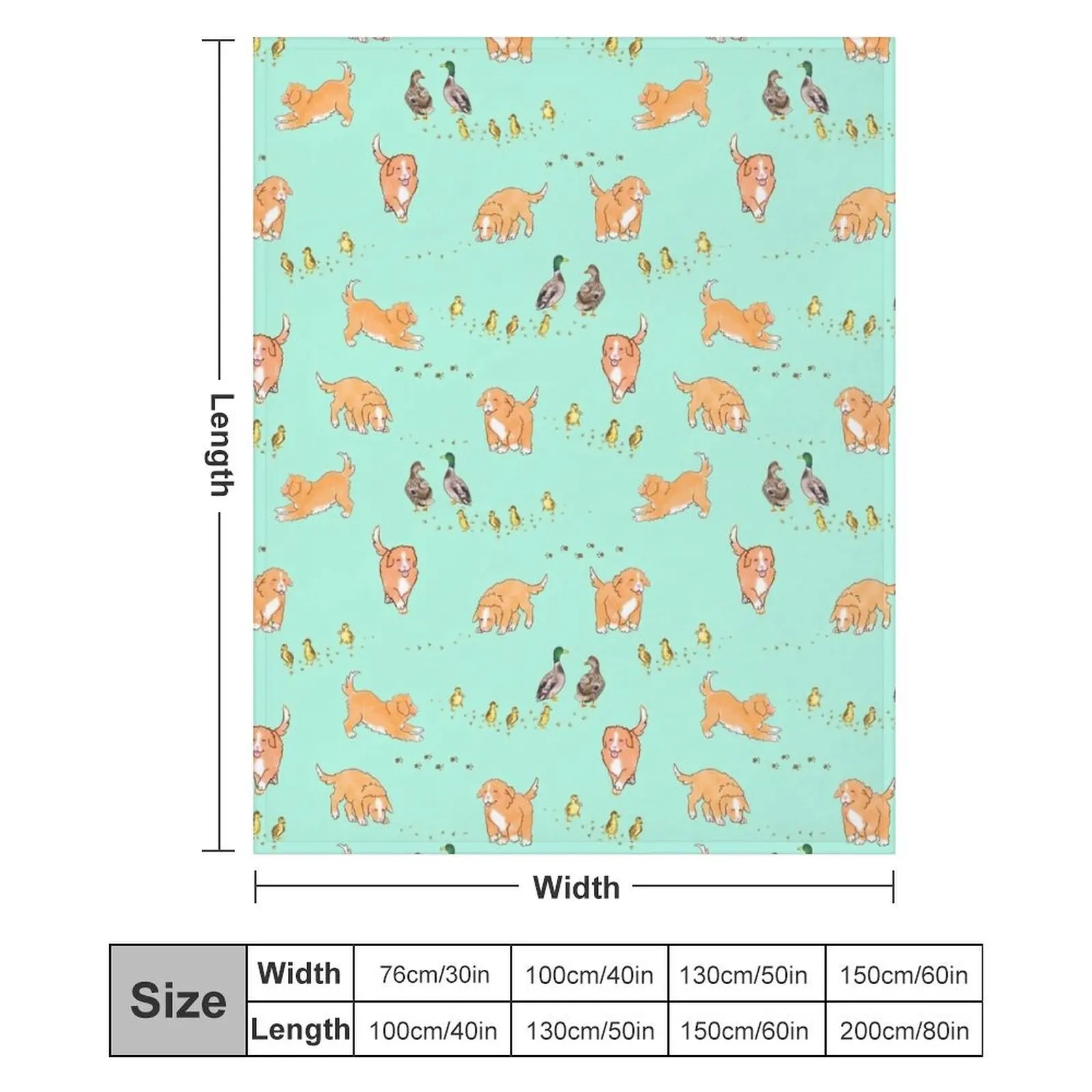 Толлер щенки и утки - мятное одеяло гигантский диван одеяла для дивана