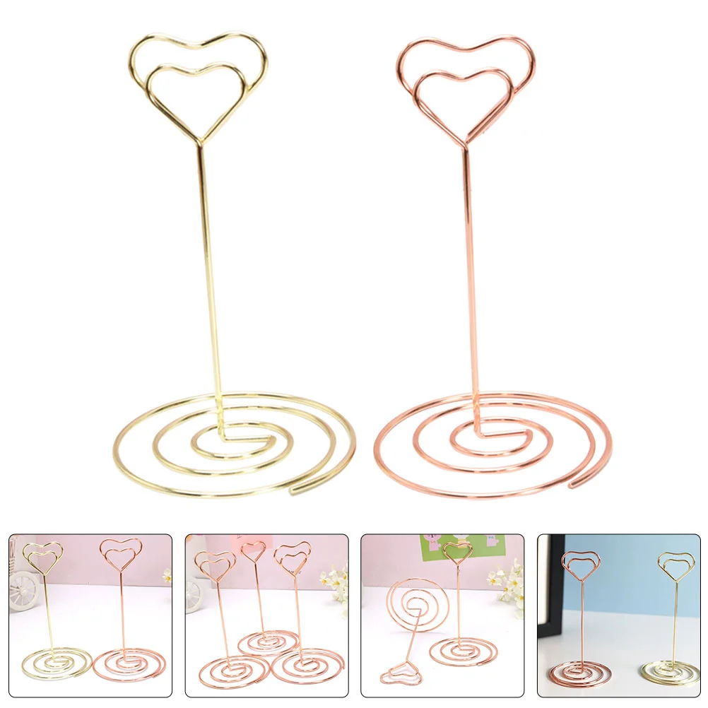 

8pcs Valentine's Day Memo Holders Photo Ornaments Message Note Holder Memo Clip