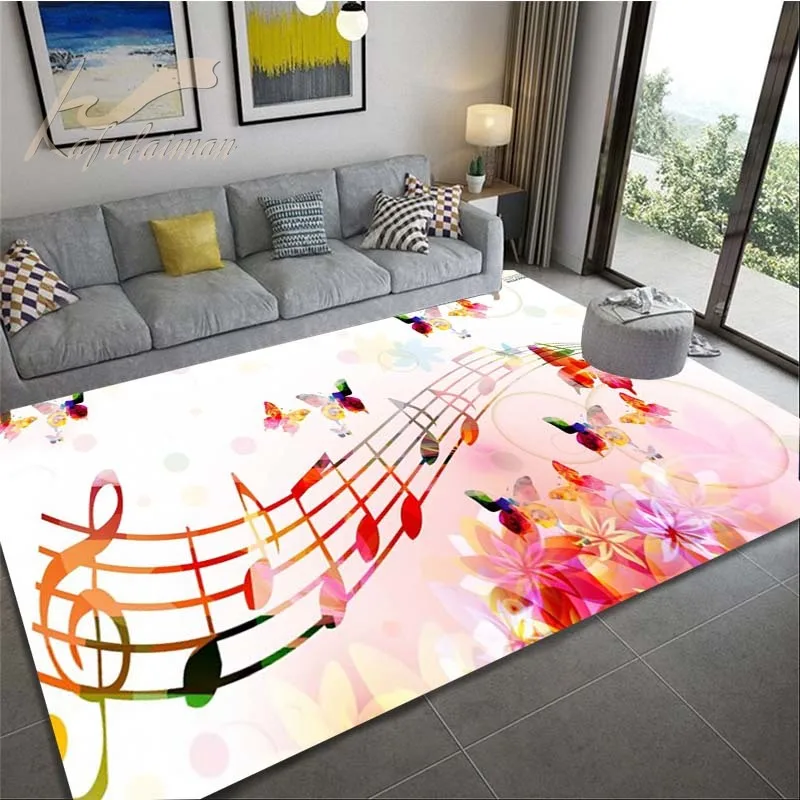 Ковер Музыкальный с 3D принтом декоративный мат из полиэстера для гостиной