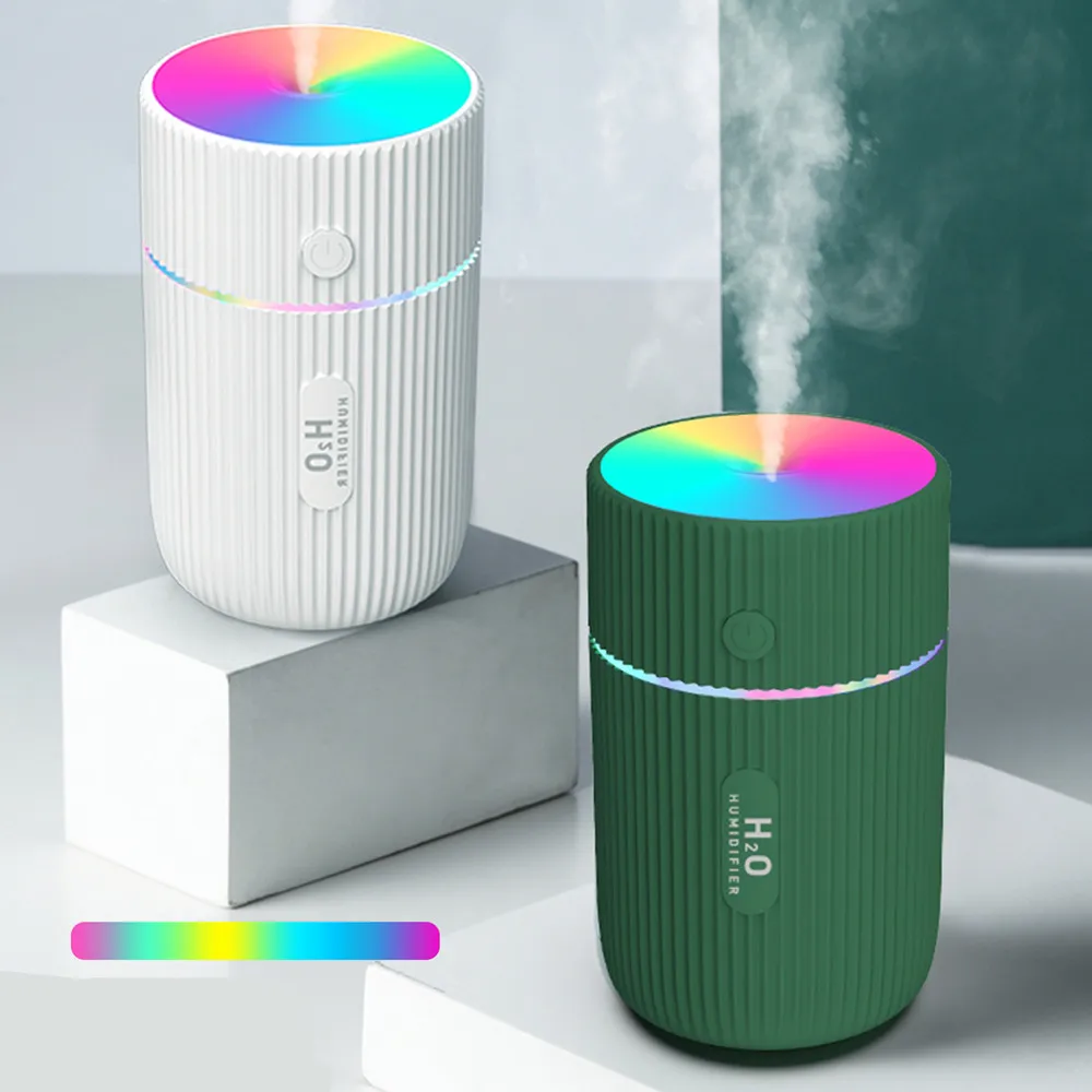 Mini Car Air Humidifier Portable Air Freshener With LED Night Light 2 Modes USB Oil Diffuser For Home Car Interior Accessories