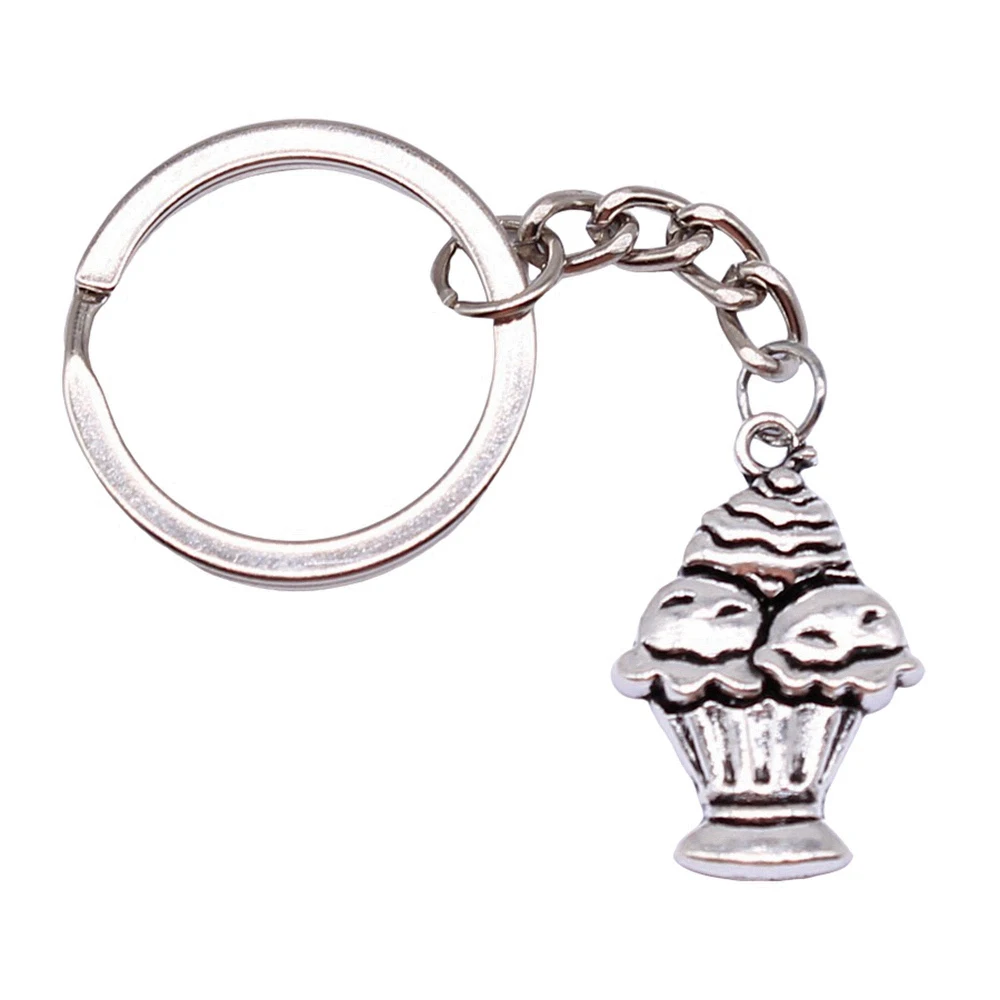 1 шт. кольцо для ключей в виде торта мороженого подвеска телефона ювелирные