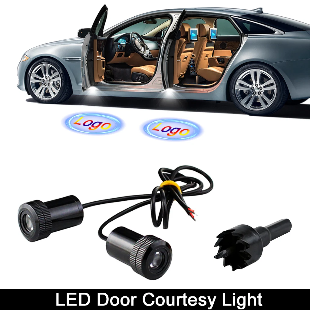 

Автомобильный светодиодный приветственный проектор, лампа для дверей для KIA, HYUNDAI, NISSAN, TOYOTA, Ford, PEUGEOT, Subaru, Volvo, Opel, Renault, BMM, 2 шт.