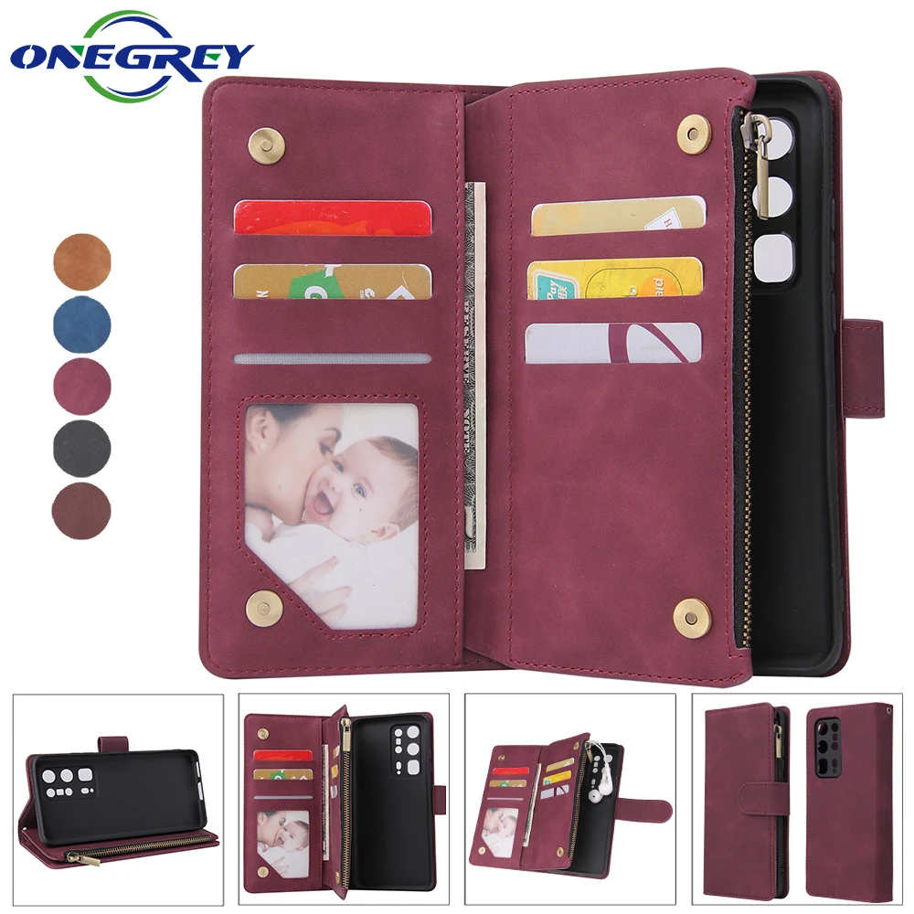 

Card Slot Shockproof Case For Huawei P40 P30 P20 P Smart Plus 2019 Honor 20 Mate 30 Lite Pro Stand Holder Protection Flip Cover