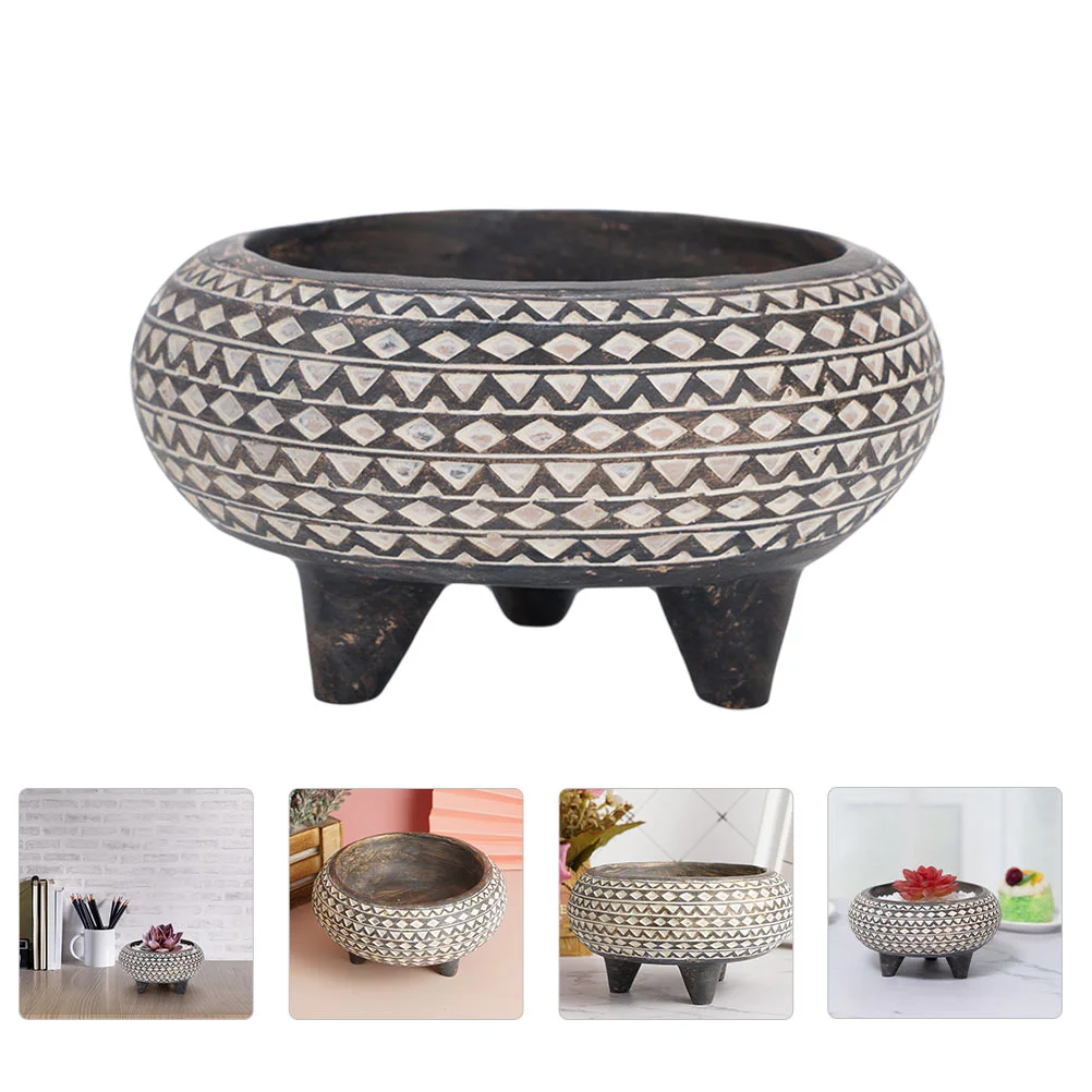 

Succulentplanter Pots Resin Flower Pot Succulents Vintage Nursery Containers Chinese Flowerpot Asian Indoor Retro Holder