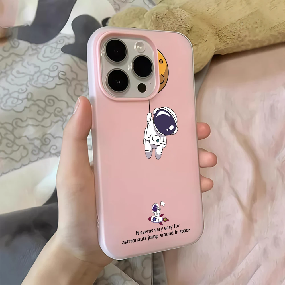 Фото Чехол для телефона Chibi Astronaut Floating Doodle Jelly Shell для Xiaomi 14T 17 Pro Max, для XM 15T Pro, Mi 11 Lite 5G, противоударный чехол №5