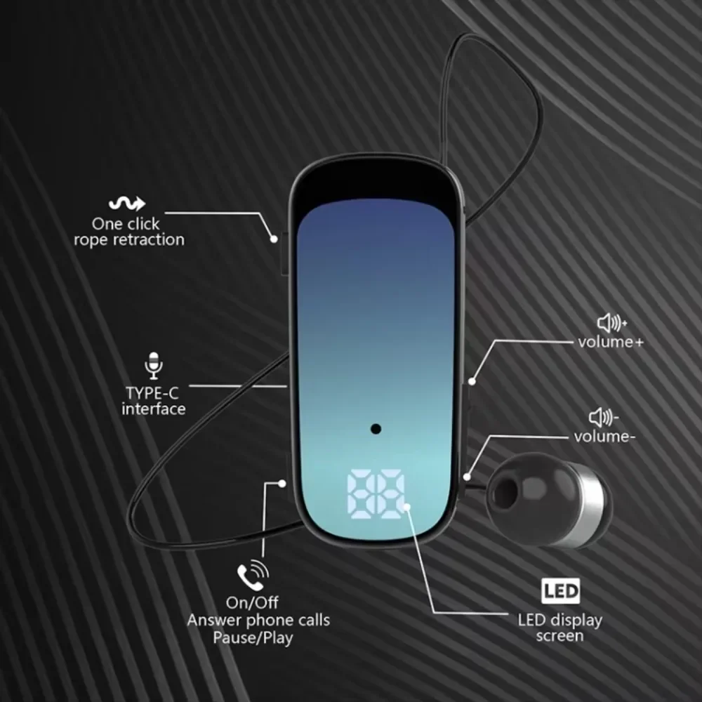 Bluetooth-гарнитура в синем цвете с вибрацией