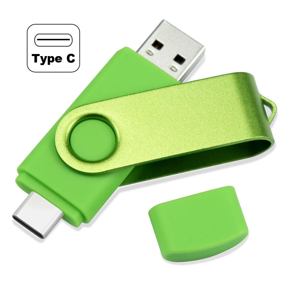 Blue red green 16G 32G 64GB USB 2.0 Type C USB Flash Drive Smartphone USB Stick Mobile hard disk U disk burning disk