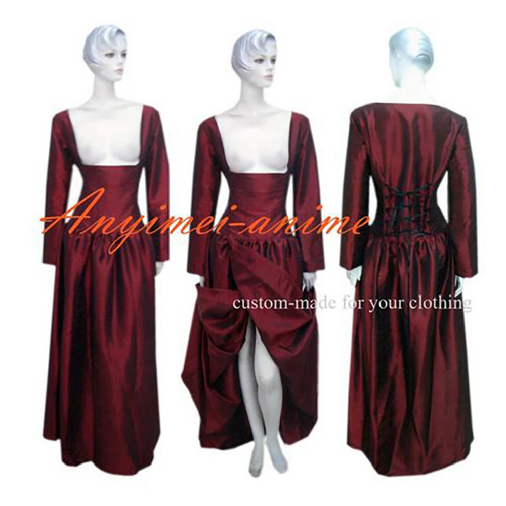 

O Dress The Story Of O dark red nude breasted Taffeta Dress Cosplay Costume Tailor-made[G261]