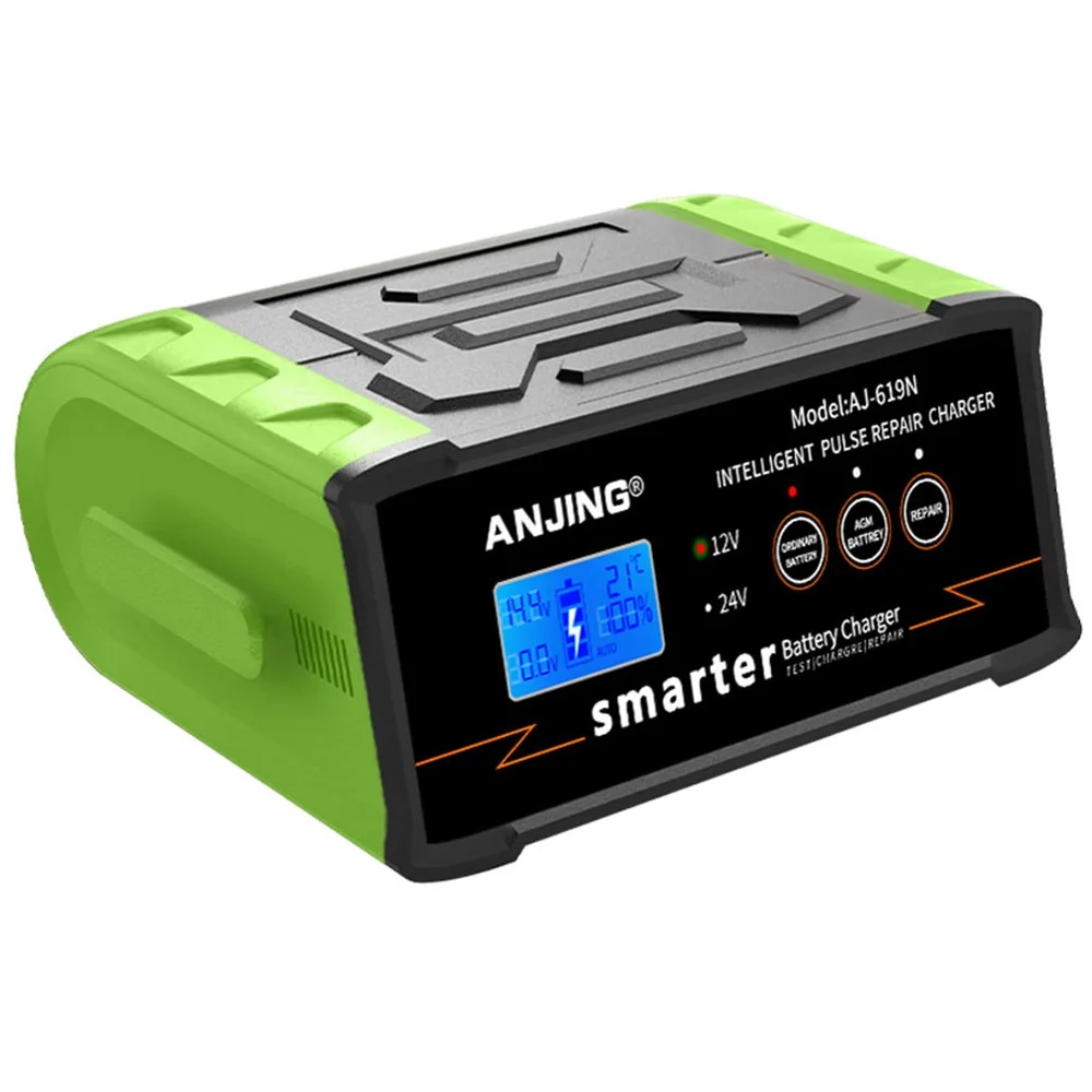 

Large Power 400W 6Ah-400Ah Battery Charger 12V/24V Car Battery Charger Trickle Smart Pulse Repair For Car SUV Truck Boat Motorcy