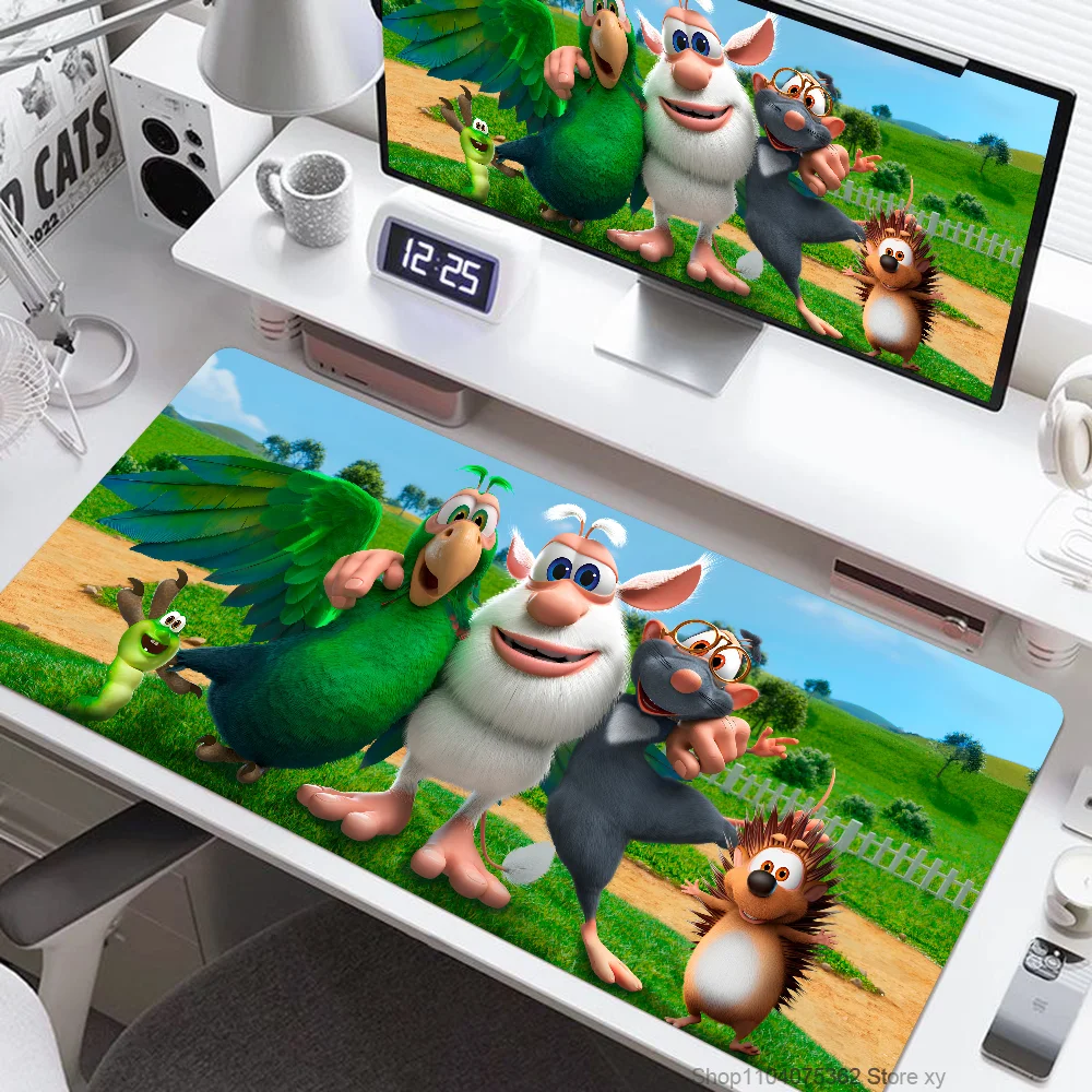 Cartoon Booba Mousepad Large Keyboard Desk Mat Gaming Mouse Pad LockEdge Non-slip