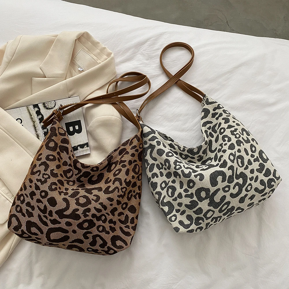 

Women Bag NEW ZEBRA Leopard print Corduroy Handbags Zebra Leopard Pattern Shoulder Bag Large Capacity Ladies Animal Tote Bags