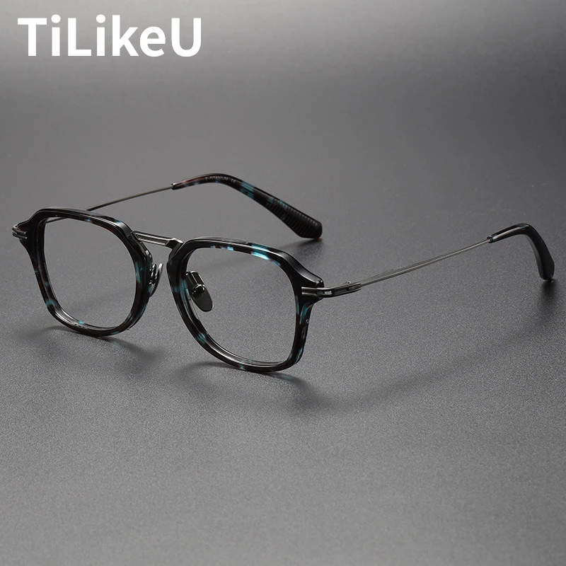 Японская оптическая оправа для очков ручной работы из чистого титана квадратная