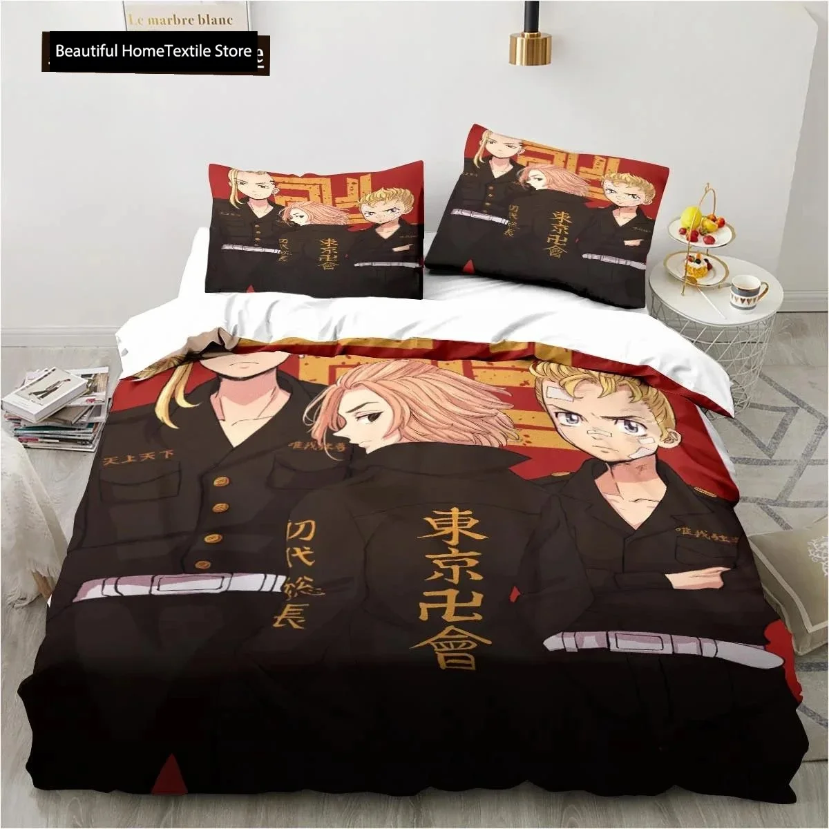 Anime Tokyo Revengers Ryuguuji Ken Sano Manjiro Duvet Cover Cartoon Bedding Sets Bed Set Quilt Comforter Covers Home Textiles