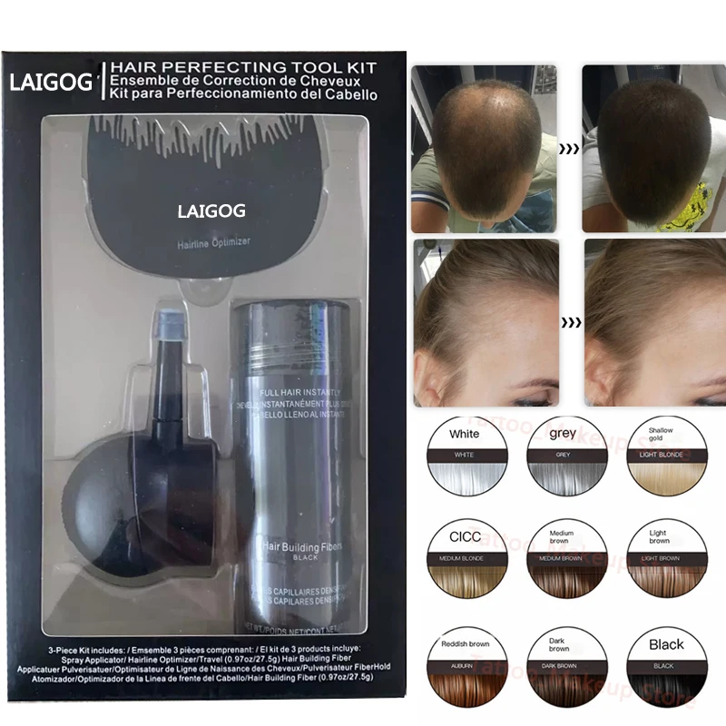

Original Hair Fiber Keratin Applicator Hair Building Fibers Set Spray Pump Styling Color Powder Extension Thickening Growth