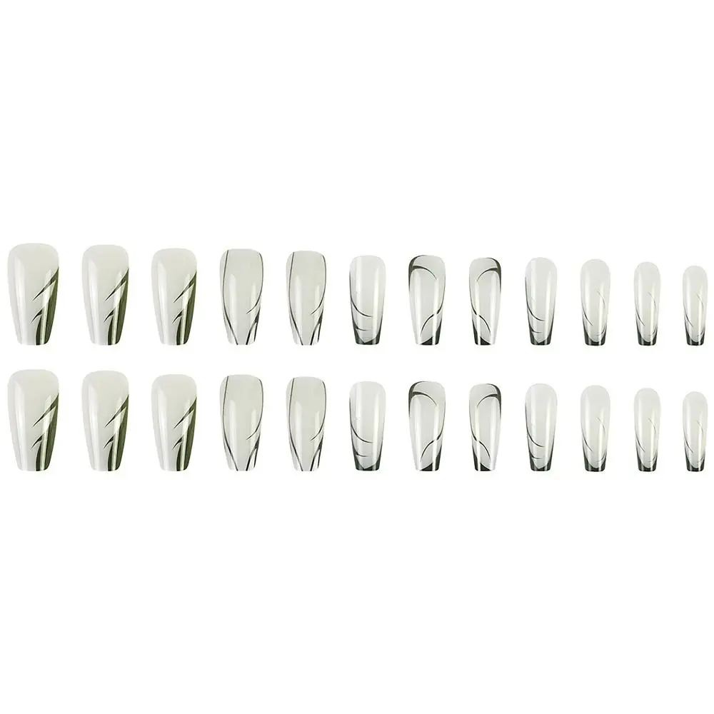 24 шт./коробка накладные ногти с эффектом размытия
