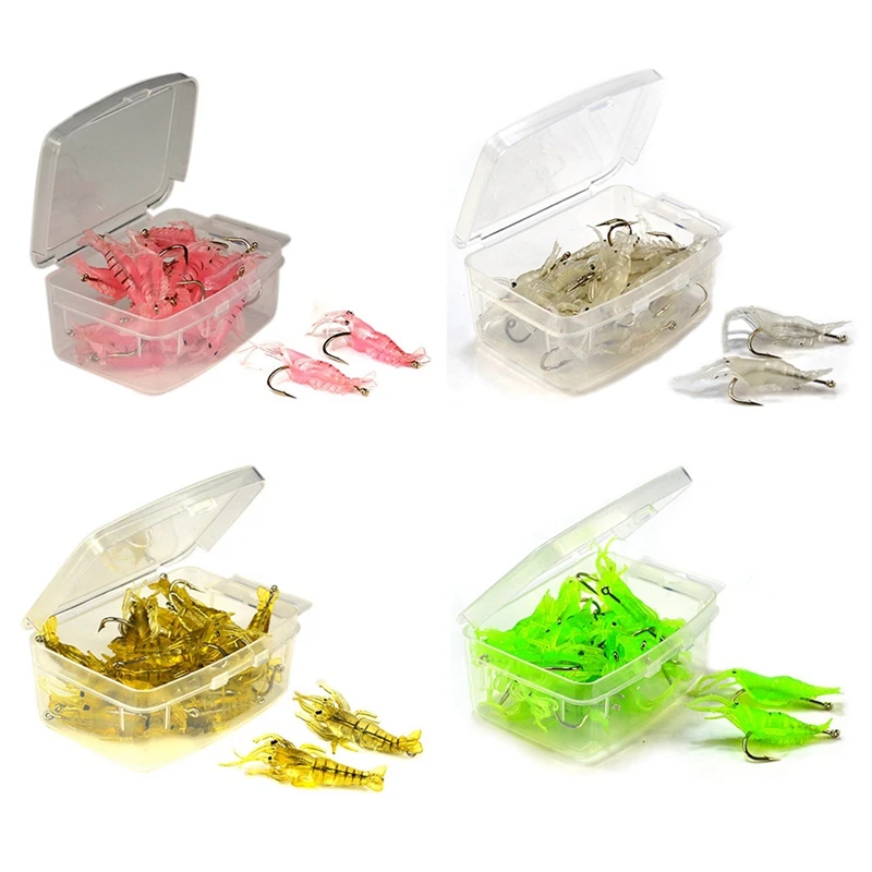 Новая светящаяся искусственная приманка для креветок имитация мягкой креветки с