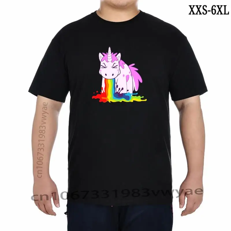 

Футболка с единорогом, радуга, смешные Мультяшные футболки для мужчин и женщин, черные топы, футболка унисекс, Подарочная футболка