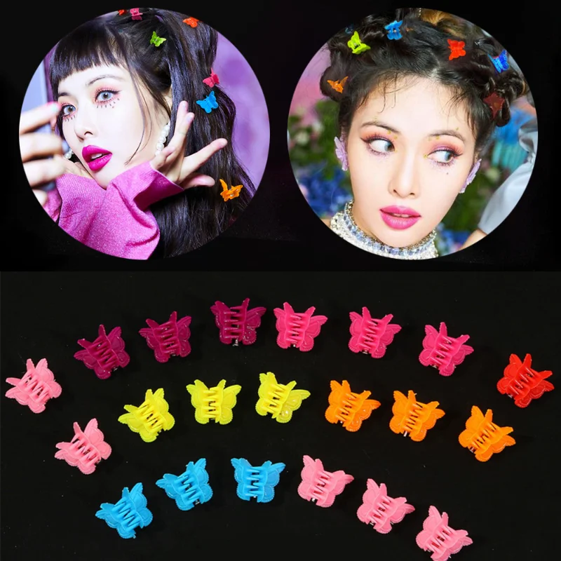 

20pcs/set Mixed Color Butterfly Hair Clips Grips Claws Mini Clamps Jaw Hairpin Headdress Barrettes Hair Styling Accessories Baby