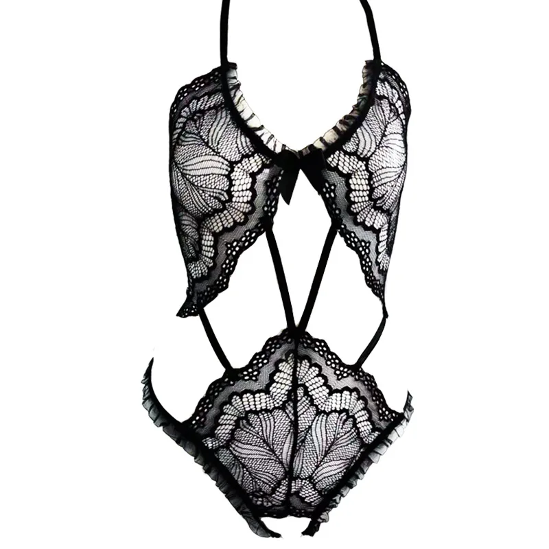 

Sexy Underwear Women's Large Fat Mm Hanging Socks Set Sexy Hollow Lace One-piece Suit sexy costumes exotic