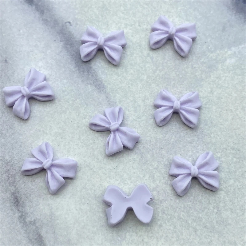 100 шт. украшения для дизайна ногтей из смолы Bowknot 3D Красочные банта очаровательные