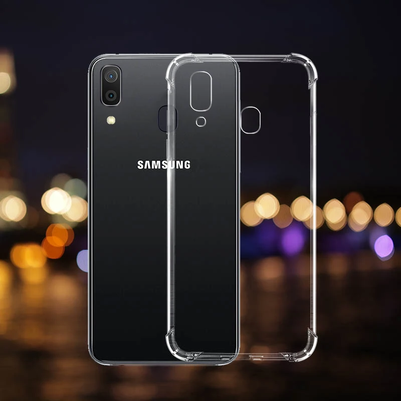 

Crystal Airbag Cover for Samsung Galaxy A 10 20 e 30 40 50 60 70 s 80 Transprent Phone Case For Galaxy A 30 20 s e Protect Cases