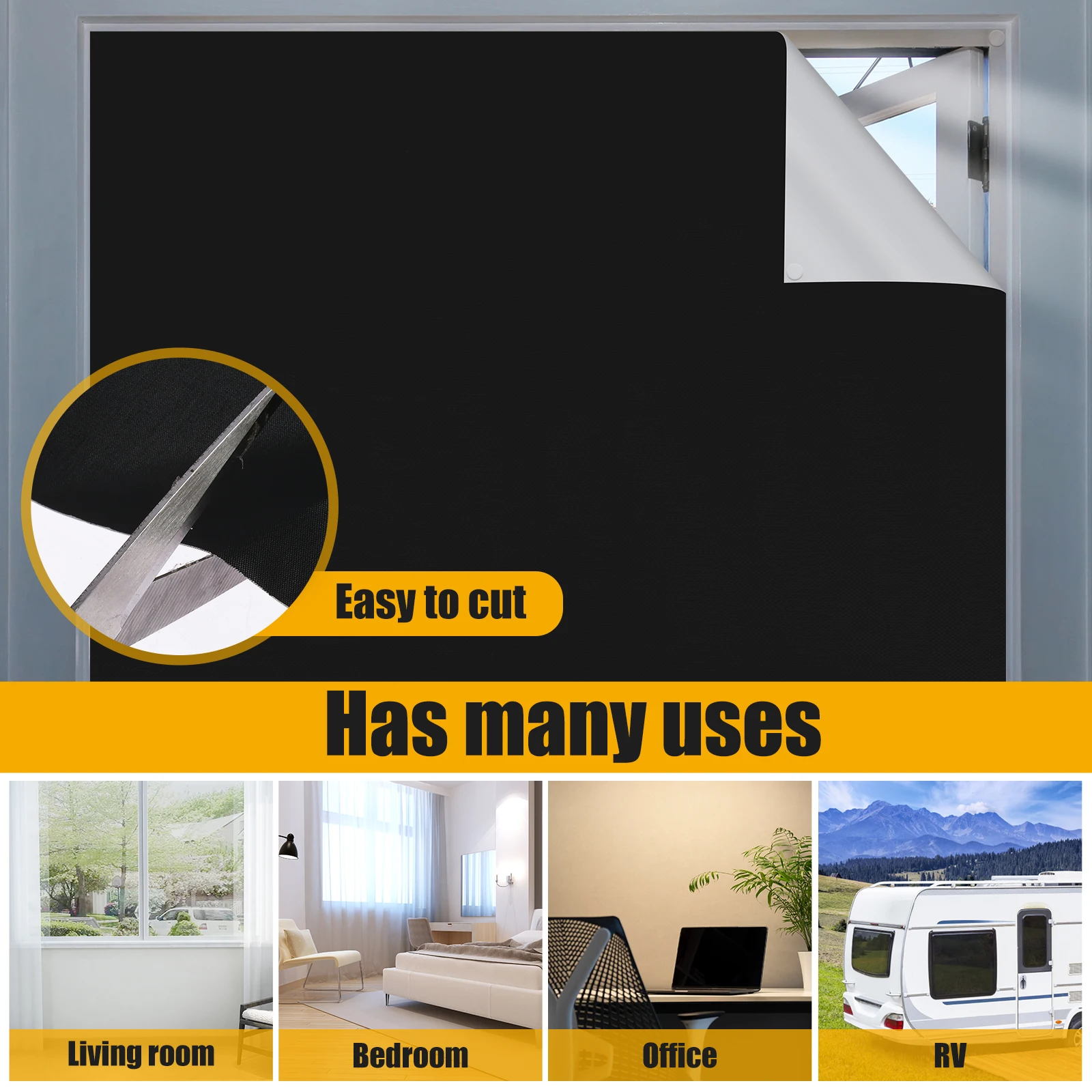 Портативная светоблокирующая завеса 118x57 дюймов многоцелевой затемняющий затвор