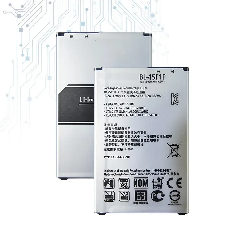 BL-45F1F Высококачественный аккумулятор емкостью 2500 мАч для LG K9 K8 K4 K3 M160 MS210 X230K X240K LV3