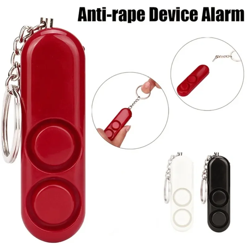 

Free Shipping 120dB Self Defense Anti-rape Device Attack Panic Dual Speakers Loud Alarm Alert Safety Personal Security Keychain