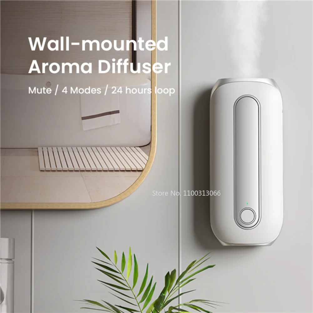 

Essential Oil Aroma Diffuser Wall-mounted Automatic Incense Sprayer 4 Modes Air Purifier Home Bedroom Spray Aromatherapy Machine