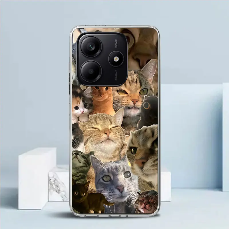 Мягкий чехол с мемами «Плачущий кот» для Xiaomi Redmi Note 15 14 13 12 Pro Plus, чехол для телефона 14S 11S 11T 5G 11E 10 4G, узорчатый чехол Redmi N (art.: 3920db0bbfa0a) - 3920db0bbfa0a