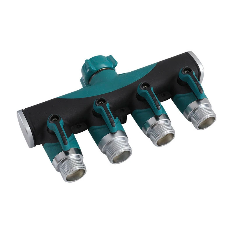 

4 Way EU/US Garden Hoses Splitters 3/4'' Irrigation Water Hose Connector Agricultural Garden Water Tap Connectors Adaptor