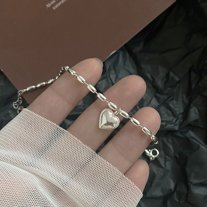 

Bafu S925 Sterling Silver Jewelry Link Chains Bracelet Valentine's Day Gift For Girl Friend